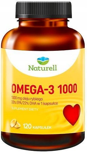 Suplement diety, Naturell, Omega-3 1000 Kwasy Omega, 120 Kaps. USP Zdrowie