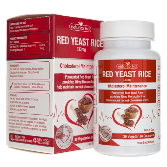 Suplement diety, Natures Aid, Red Yeast Rice 333 mg, 30 kapsułek Natures Aid