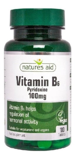 Suplement diety, Natures Aid, Witamina B6 100 mg, 100 tabletek Natures Aid