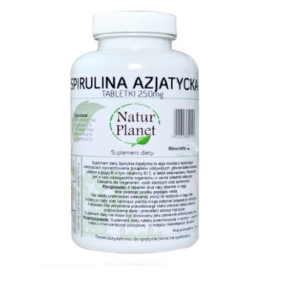 Suplement diety, NaturPlanet, Spirulina Azjatycka, 500 tab. Inna marka