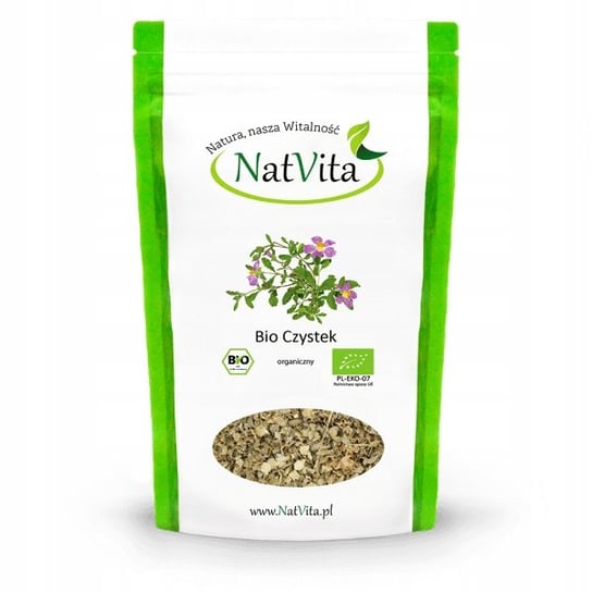Suplement diety, NatVita, Bio Czystek pocięty - Turcja, 250 g NatVita
