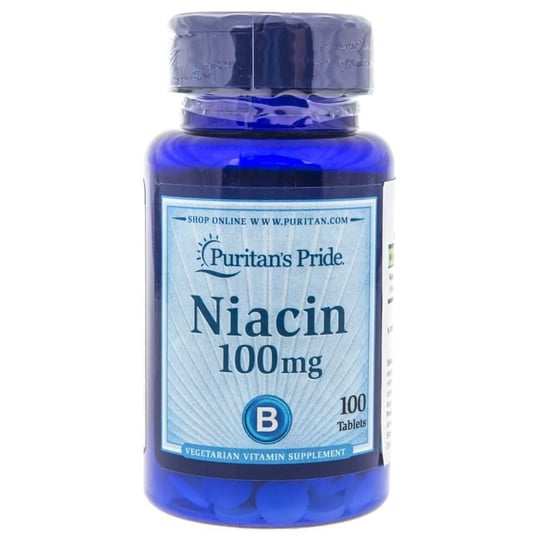 Suplement diety, Niacyna PURITAN'S PRIDE, 100 mg, 100 tabletek Puritan's Pride