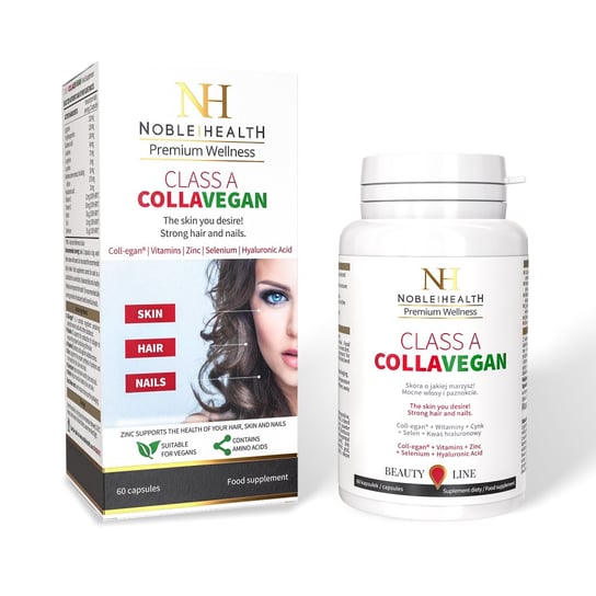 Suplement diety, Noble Health, Class A Collagen Collavegn, 60 Kaps. Noble Health