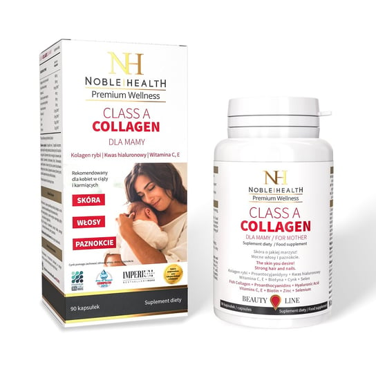 Suplement diety, Noble Health, Kolagen Rybi Class A Collagen,90 Kaps. Noble Health