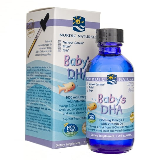 Suplement diety, Nordic Naturals, Baby's DHA z witaminą D3, 60 ml Nordic Naturals