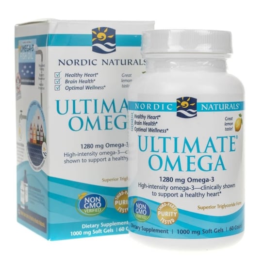 Suplement diety, Nordic Naturals Ultimate Omega, smak cytrynowy, 60 kapsułek Nordic Naturals