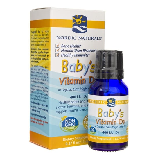 Suplement diety, Nordic Naturals, witamina D 400 IU dla niemowląt, 11 ml Nordic Naturals