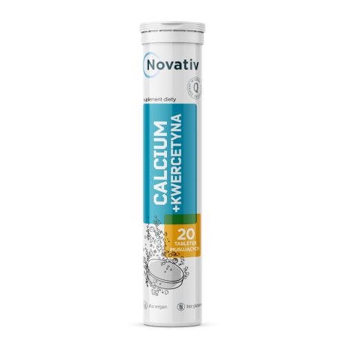 Suplement diety, Novativ Calcium + Kwercetyna, 20tabl. musujących Novativ