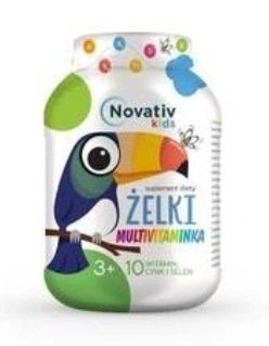 Suplement diety, Novativ, Kids, Żelki Multiwitaminka, 150 g Novativ