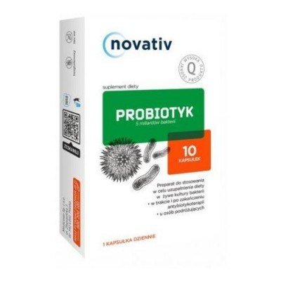 Suplement diety, Novativ Probiotyk 5 mld bakterii, 10kaps. Novativ