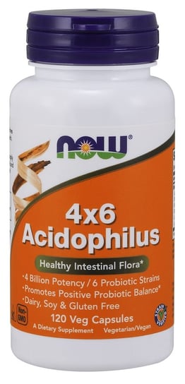 Suplement diety, ﻿NOW Foods - Acidophilus 4x6, Probiotyki, 120 vkaps Now Foods