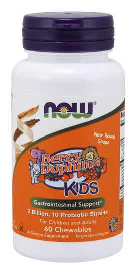 Suplement diety, Now Foods, BerryDophilus™ Kids, 60 tabletek Now Foods