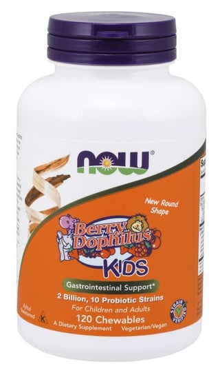 Suplement diety, Now Foods BerryDophilus™ Kids (probiotyk dla dzieci) - 120 tabletek Now Foods