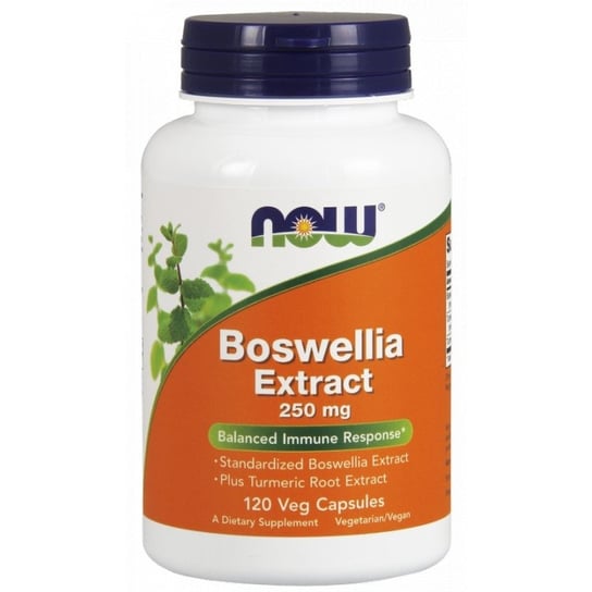 Suplement diety, Now Foods, Boswellia Extract, 250 mg, 120 weg. kaps. Now Foods