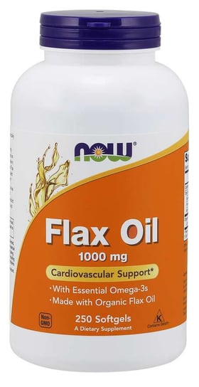 Suplement diety, Now Foods, Flax Oil 1000 Mg, Olej Lniany Now Foods