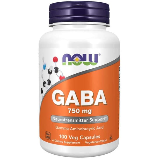 Suplement diety, NOW FOODS GABA 750mg 100 vkaps Now Foods