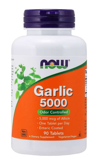 Suplement diety, Now Foods, Garlic 5000, 90 Tabletek Now Foods