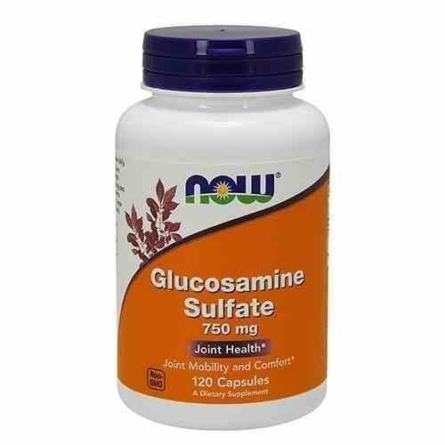 Suplement diety, Now Foods Glucosamine Sulfate 750 mg Glukozamina 120 kapsułek wegańskich Now Foods