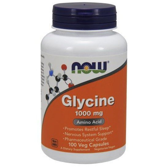 Suplement diety, NOW FOODS Glycine - Glicyna 1000mg 100 vkaps Now Foods