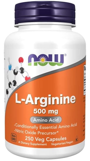 Suplement diety, Now Foods L-Arginina 500 mg - 250 kapsułek Now Foods