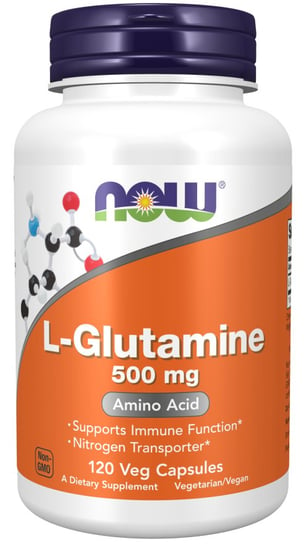 Suplement diety, Now Foods, L-Glutamine 500 mg, 120 kaps. Inna marka