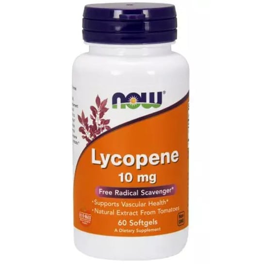 Suplement diety, NOW FOODS Lycopene - Likopen 10mg 60 kaps Now Foods