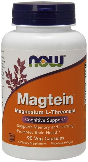 Suplement diety, NOW FOODS Magtein Magnesium L-Threonate 90vcaps. - L-Treonian magnezu Now Foods