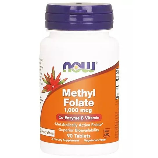 Suplement diety, NOW FOODS Methyl Folate - Kwas Foliowy 1000mcg 90 tab Now Foods