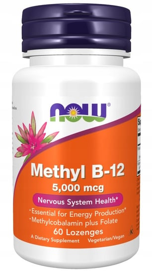 Suplement diety, Now Foods, Now Methyl B12 5000 Mcg Metylowana Witamina, 60 Pastylek Now Foods