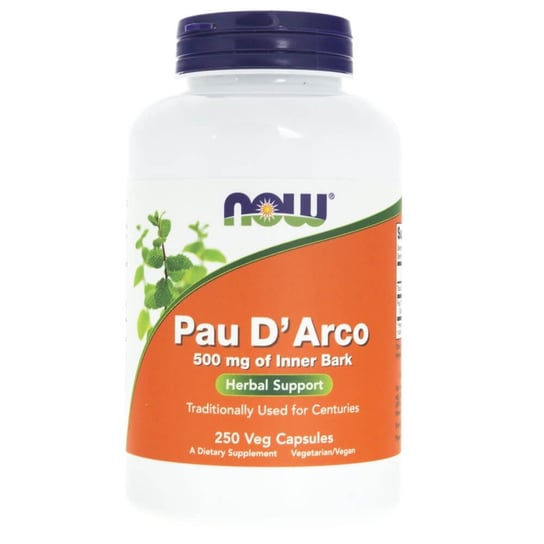 Suplement diety NOW FOODS Pau D'arco 500 mg, 250 kapsułek Now Foods