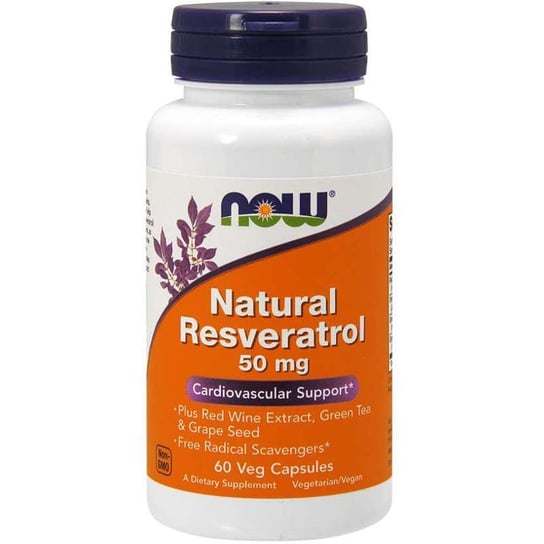 Suplement diety, NOW FOODS Resveratrol 50mg 60 vkaps Now Foods