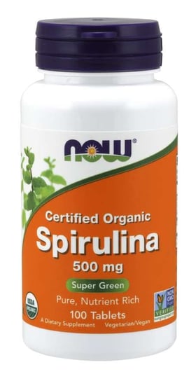 Suplement diety, Now Foods Spirulina organiczna 1000mg 120 tabletek wegańskich Now Foods