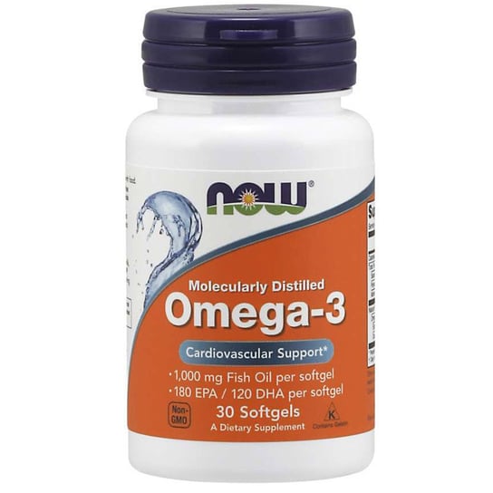 Suplement diety, Now Molecularly Distilled Omega-3 30caps Inna marka