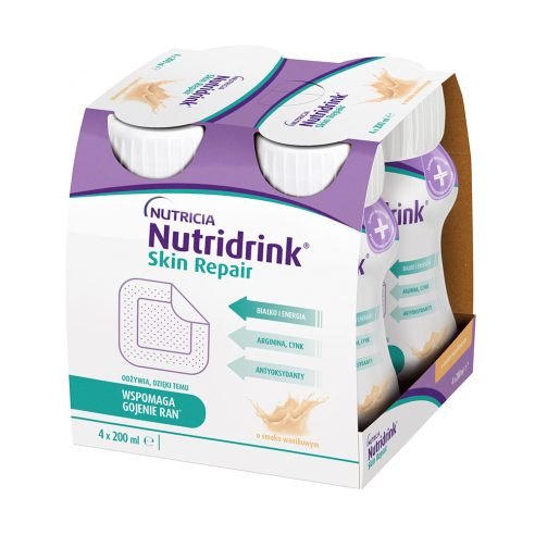 Suplement diety, Nutridrink Skin Repair, smak waniliowy, płyn doustny, 4 x 200 ml Nutricia