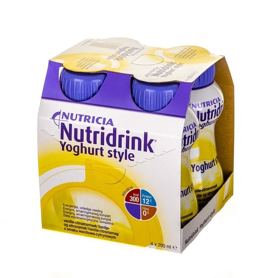 Suplement diety, Nutridrink Yoghurt Style, smak waniliowo-cytrynowy, płyn, 4 x 200 ml Nutricia