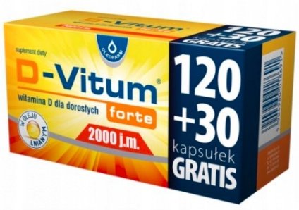 Suplement diety, Oleofarm, D-Vitum, Forte 2000 witamina D, 150 kaps. Oleofarm