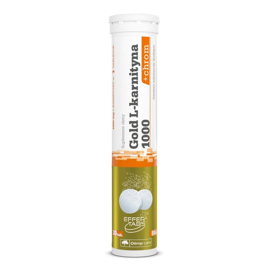 Suplement diety, Olimp Gold L-Karnityna 1000 + chrom - 20 Tabletek Musujących - Pomarańcza Olimp Labs