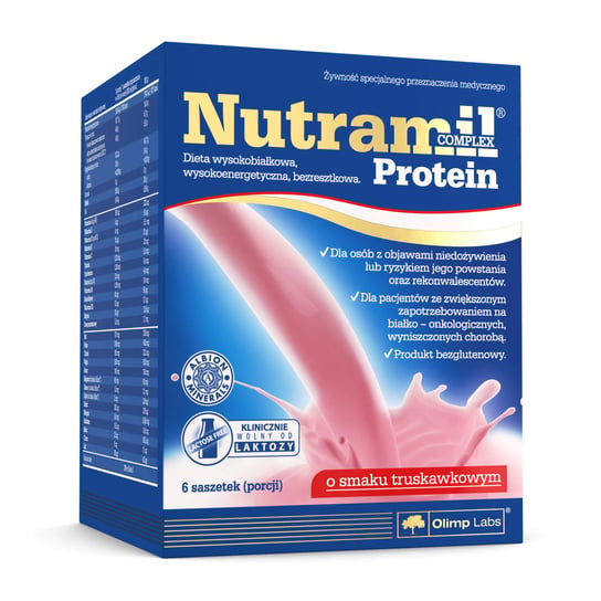 Suplement diety, Olimp Nutramil® complex Protein - 6 Saszetek - Truskawka Olimp Labs