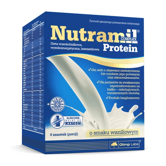 Suplement diety, Olimp Nutramil® complex Protein - 6 Saszetek - Wanilia Olimp Labs