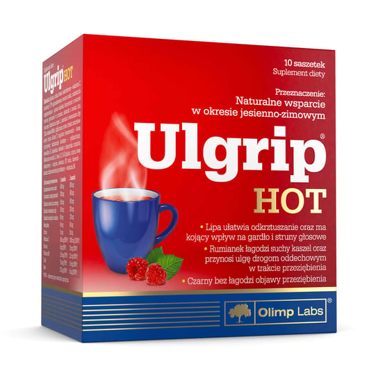 Suplement diety, Olimp Ulgrip HOT - 10 Saszetek - Malina Olimp Labs