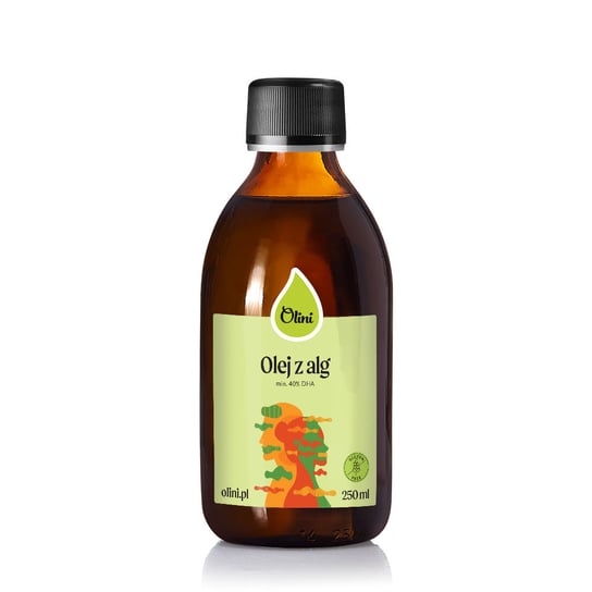 Suplement diety, Olini, Olej z alg DHA Omega-3 dla wegan, 100 ml Olini