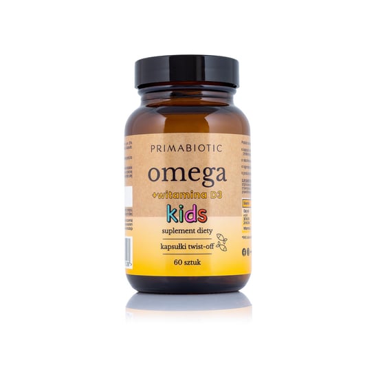 Suplement diety, Omega KIDS + witamina D3 kapsułki twist-off (60 szt.) Primabiotic