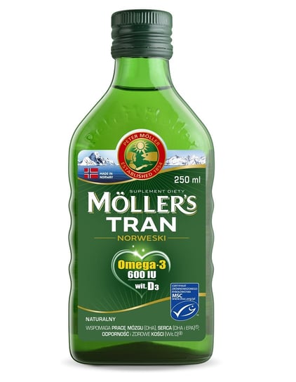 Suplement diety, Orkla, Moller's Tran Norweski, naturalny, 250 ml Inna marka