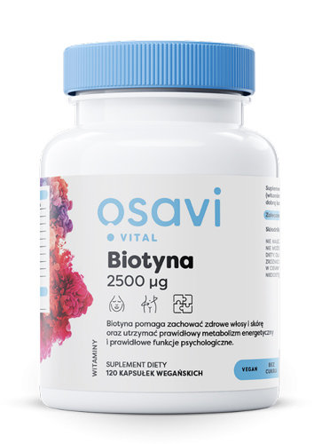 Suplement diety, Osavi, Biotyna 2500 μg 120 szt. Osavi