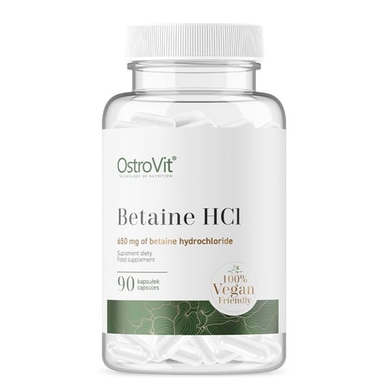 Suplement diety, OstroVit Betaina HCL 90 caps 650 mg VEGE TRAWIENIE OstroVit