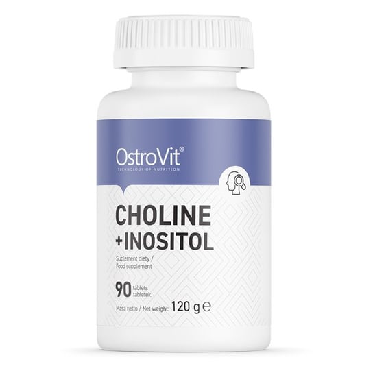 Suplement diety, OstroVit Cholina + Inozytol 90 tabletek zdrowa wątroba koncentracja OstroVit