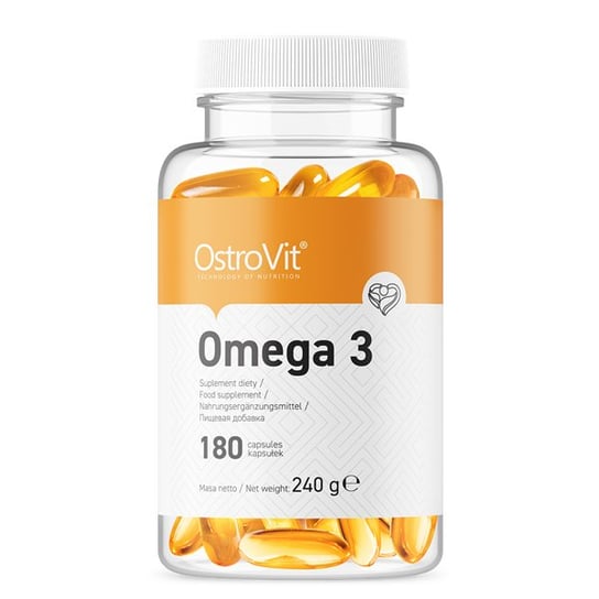 Suplement diety, OstroVit Omega 3 180 kapsułek zdrowe serce OstroVit