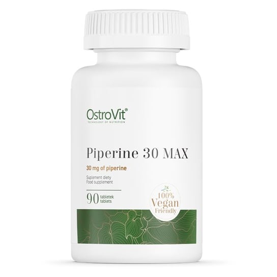 Suplement diety, OstroVit Piperyna 30mg MAX 90 tabletek ODCHUDZANIE OstroVit