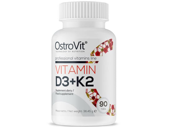 Suplement diety, OstroVit, Vitamin D3 + K2, 90 tabletek OstroVit