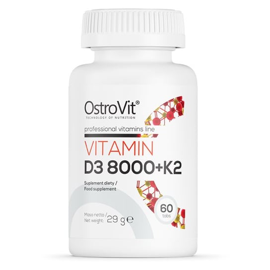 Suplement diety, OstroVit Witamina D3 8000 IU+K2 60 tabletek STAWY OstroVit